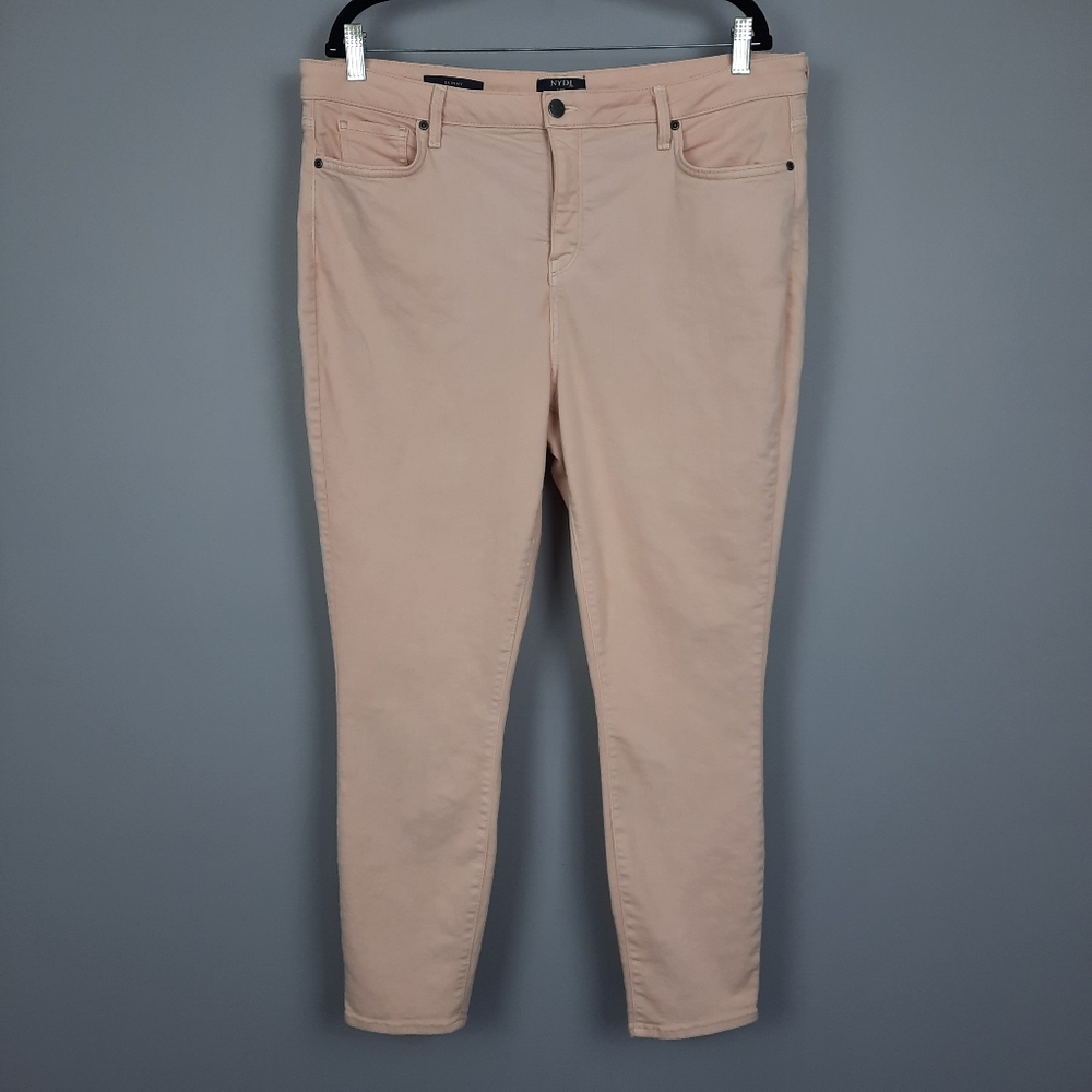 NYDJ for Chico's Blush Pink High Rise Ankle Length Skinny Jeans size 16